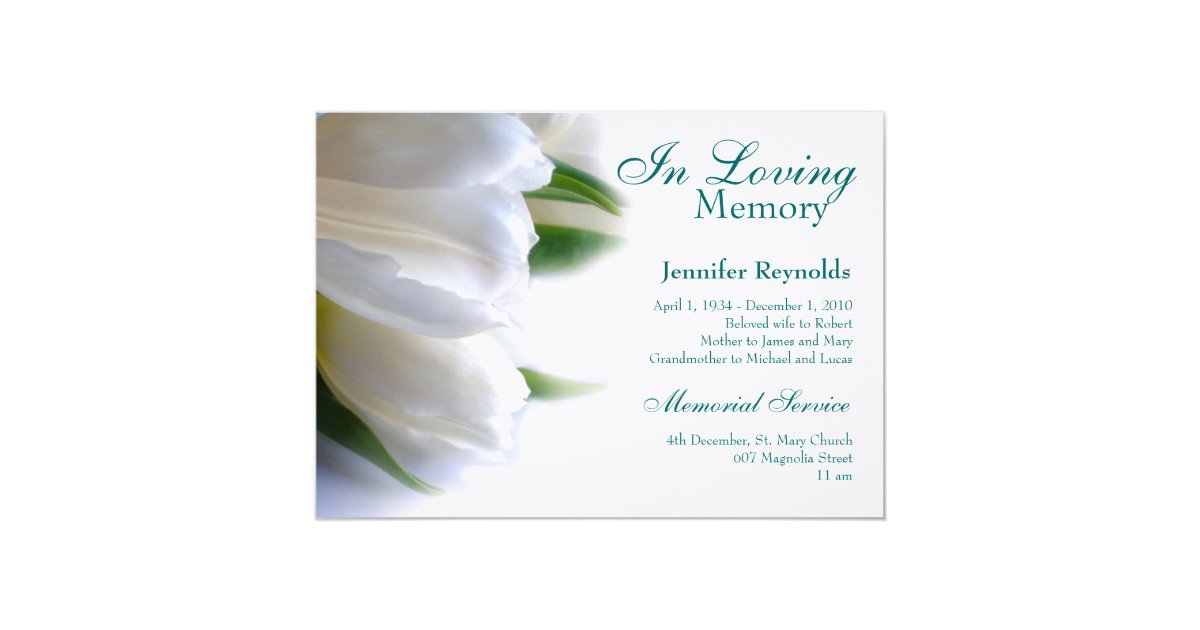 Memorial / Announcement | Zazzle.com