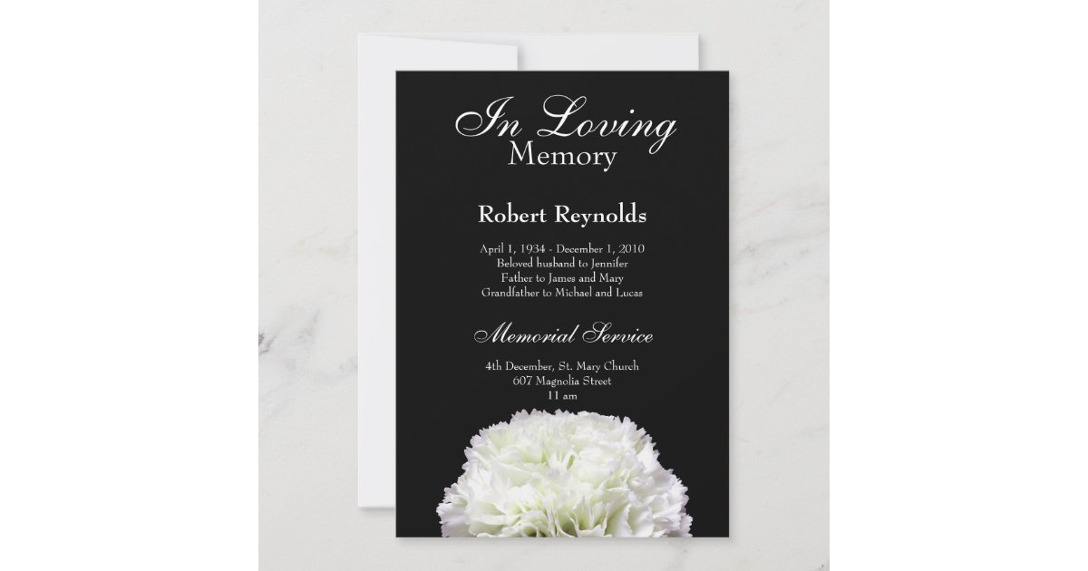 Memorial / Announcement | Zazzle