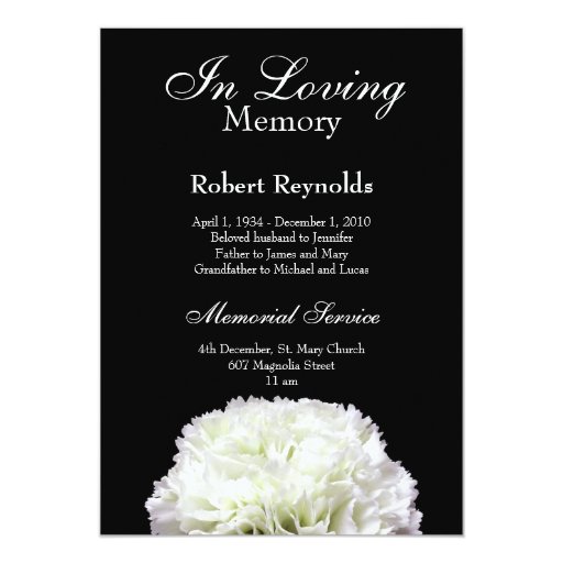 Memorial / Announcement | Zazzle