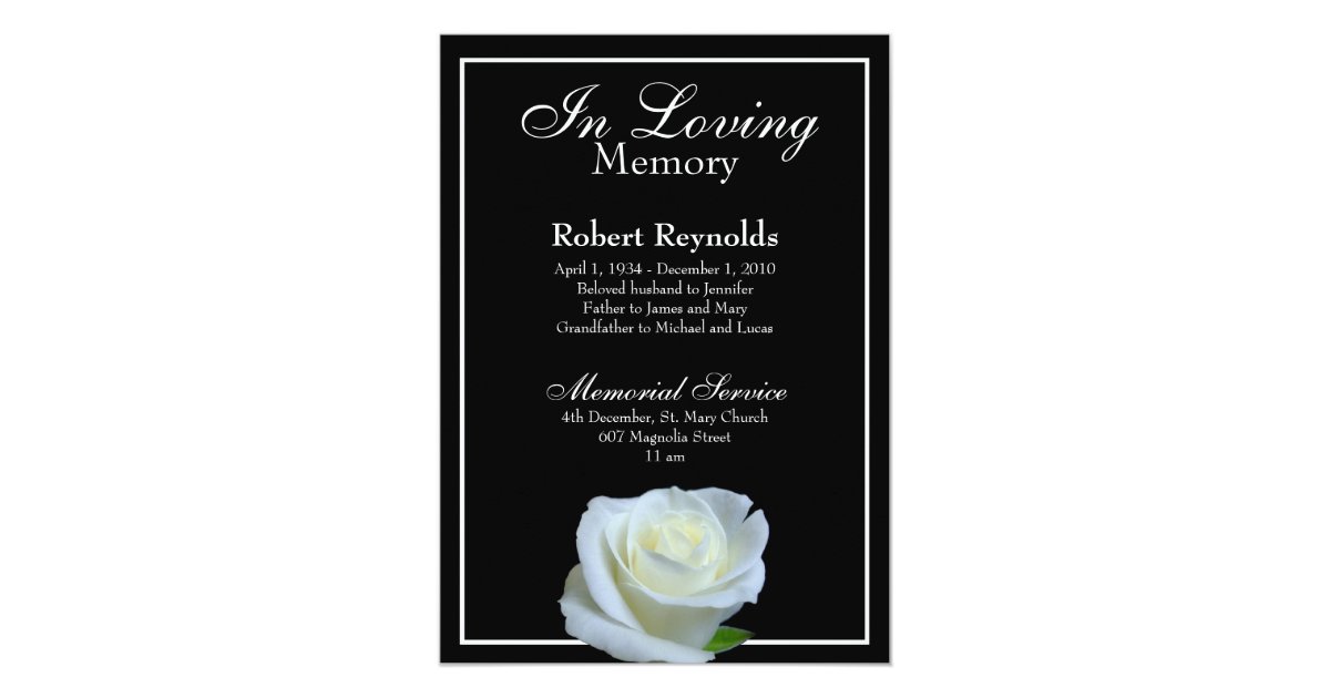 Memorial / Announcement | Zazzle.com