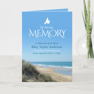 Memorial beach funeral celebration of life service program