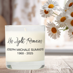 Memorial Bereavement Elegant Minimalistic Scented Candle