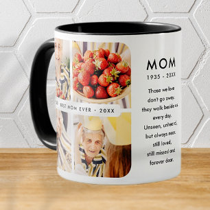 Memorial Best Mom Ever Modern Photo Collage Mug