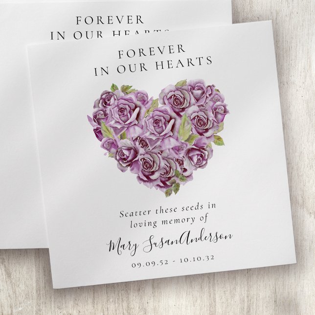 Memorial Bird Seed Packet | Hydrangea Heart Envelope (Creator Uploaded)
