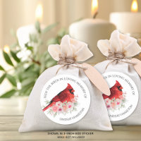 Memorial Bird Seed Watercolor Cardinal Favor
