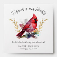 Memorial Bird Seeds Funeral Keepsake Cardinal