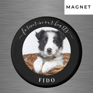 Memorial black photo love always dog pet magnet