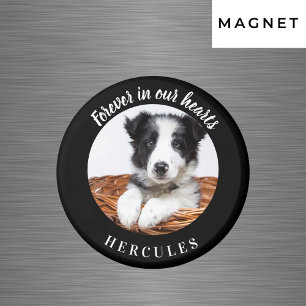 Memorial black photo love dog magnet