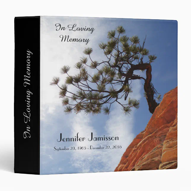 Memorial Book, Bonsai Tree 3 Ring Binder | Zazzle