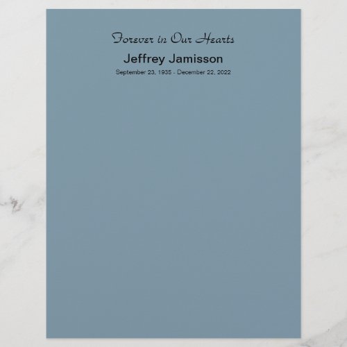 Memorial Book Filler Pages Blue_Gray