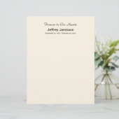 Memorial Book Filler Pages, Old Lace Color (Standing Front)