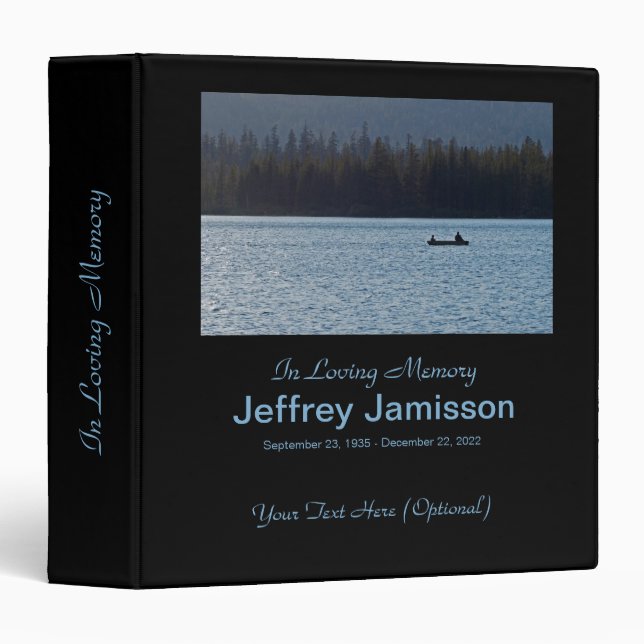 Memorial Book, Fishermen in Silhouette Binder (Front/Spine)