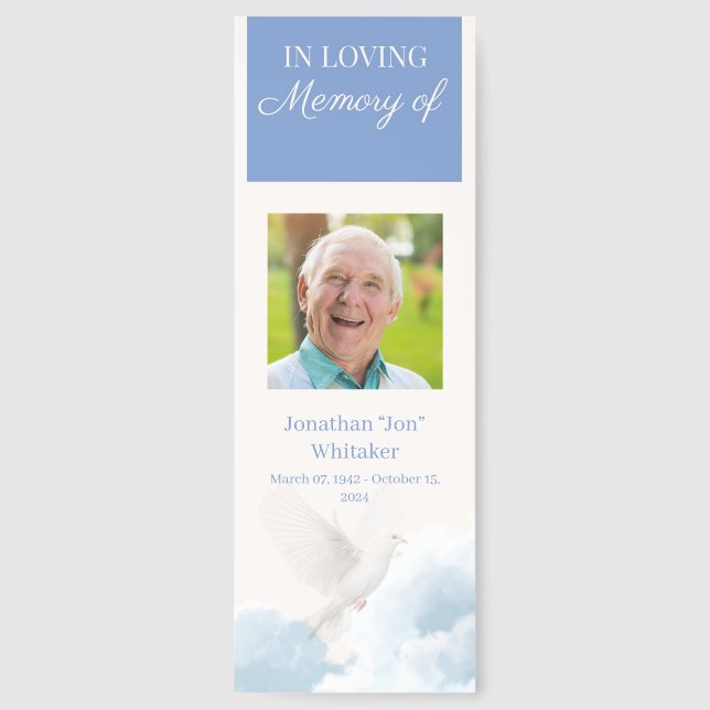 Memorial Book Mark Template (Front)