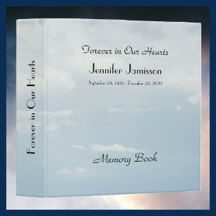 Memorial Book, Pale Sky, Forever in our Hearts Binder
