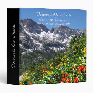 Memorial Book, Ruby Mountain Wildflowers 3 Ring Binder