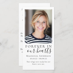 Memorial Bookmark | Forever in Our Hearts Photo