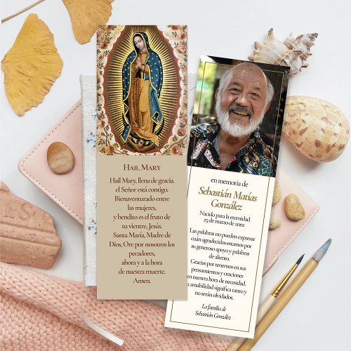 Memorial Bookmark Guadalupe Prayer Sympathy Cards