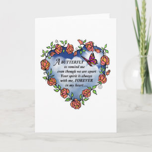 Memorial Butterfly Poem Card