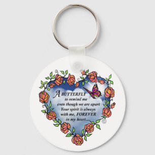 Memorial Butterfly Poem Keychain