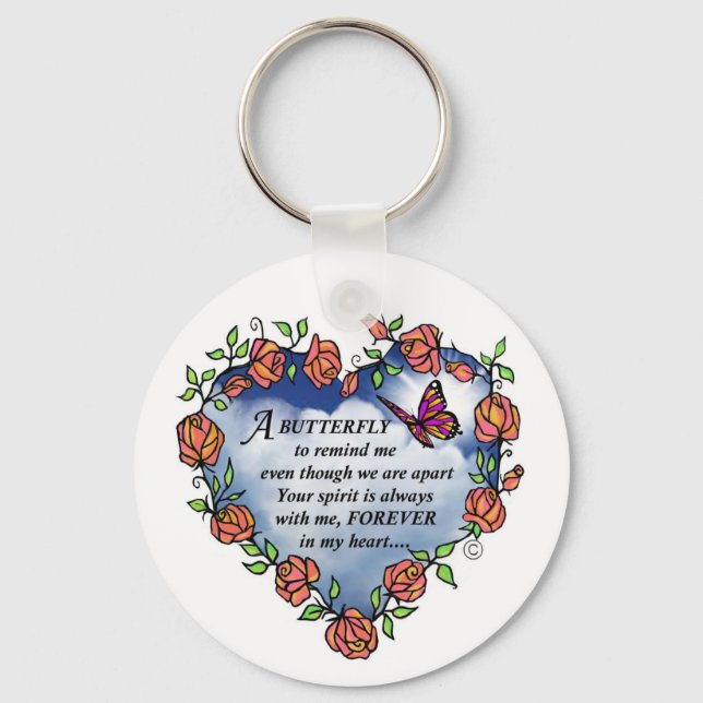 Memorial Butterfly Poem Keychain (Front)