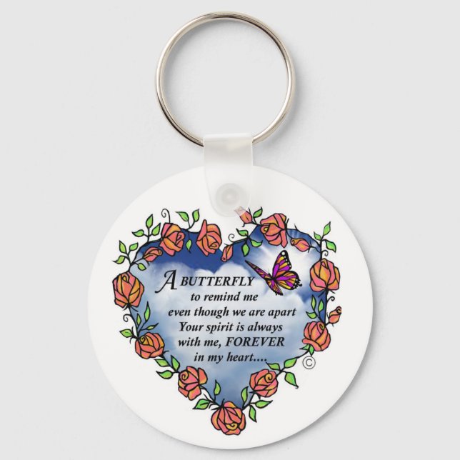 Memorial Butterfly Poem Keychain (Front)