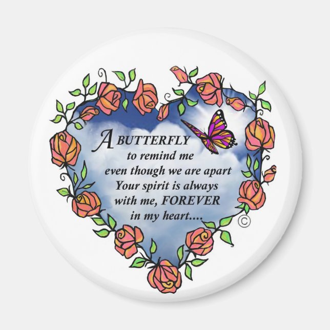 Memorial Butterfly Poem Magnet (Front)