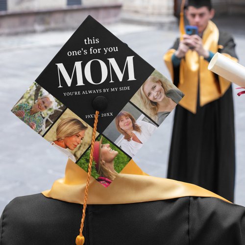 Memorial By My Side Mom Graduation Cap Topper