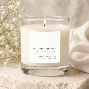Memorial Candle   Custom Vanilla Sandalwood Gift