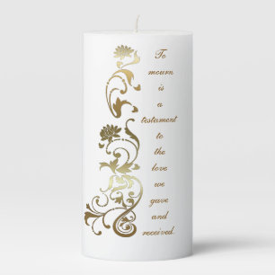 Memorial Candle Gold To mourn is to love