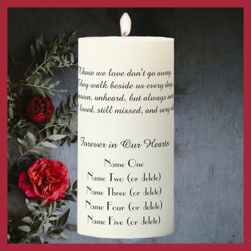 Memorial Candle Ivory Those We Love Pillar Candle
