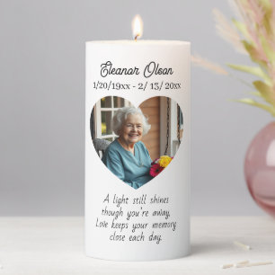 Memorial Candle Keepsake   Photo and Poem