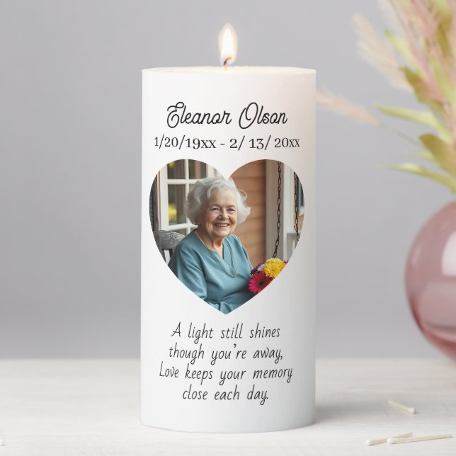 Memorial Candle Keepsake | Photo and Poem (In Situ)