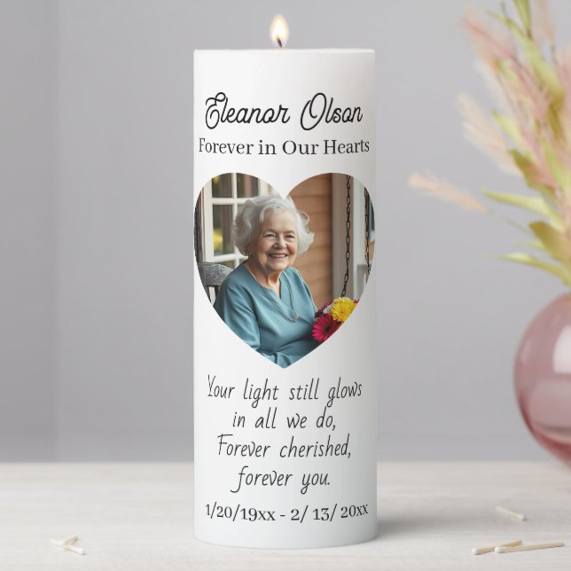 Memorial Candle Keepsake | Photo and Poem (In Situ)