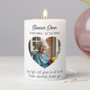 Memorial Candle Keepsake   Photo and Poem