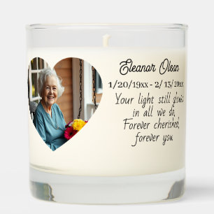Memorial Candle Keepsake   Photo and Poem