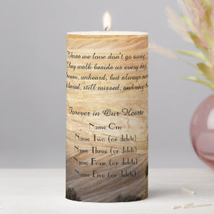 Memorial Candle Light Brown Stone Those We Love