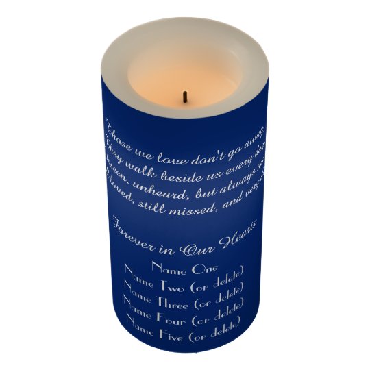 blue remembrance candle