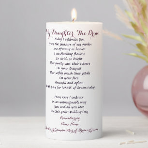 Memorial Candle Wedding in memory of Mother