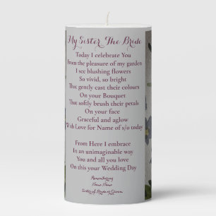 Memorial Candle Wedding in memory of Sister Mother