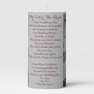 Memorial Candle Wedding in memory of Sister Mother