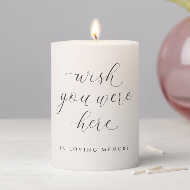 Memorial Candle Wish You Were Here Elegant Wedding (In Situ)
