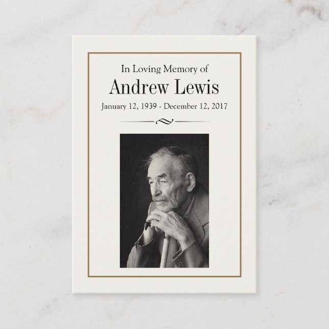 Memorial Card (Front)