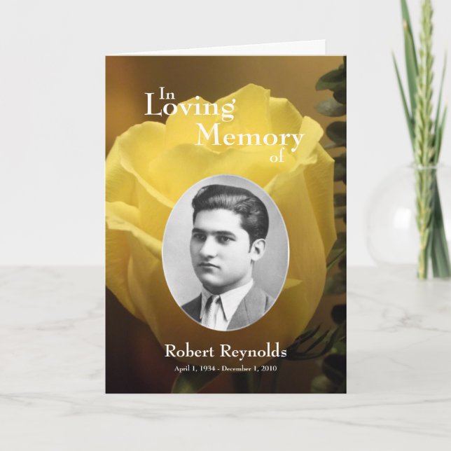 Memorial Card (Front)