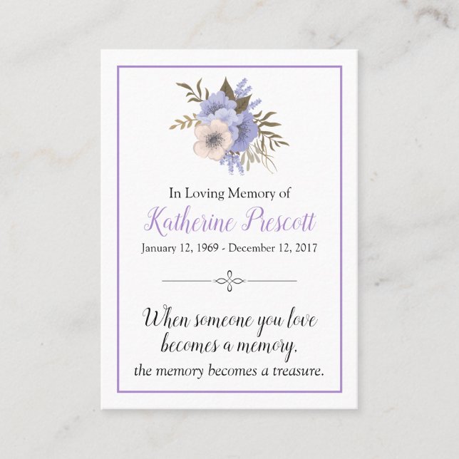 Memorial Card (Front)