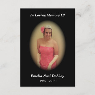 memorial card (black)