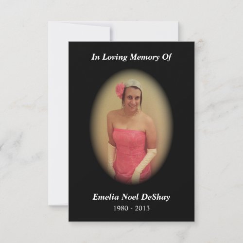 memorial card (black)