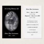 memorial card (black) (Front & Back)