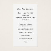 memorial card (black) (Back)
