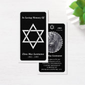 memorial card : elegant star of david (Desk)