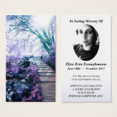 memorial card enchanted path (Front & Back)